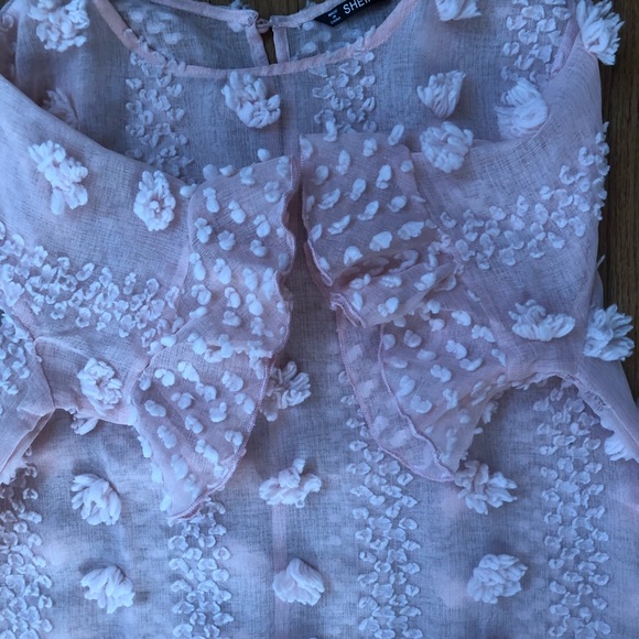 Shein official sheer  pompom blouse - Picture 7 of 14